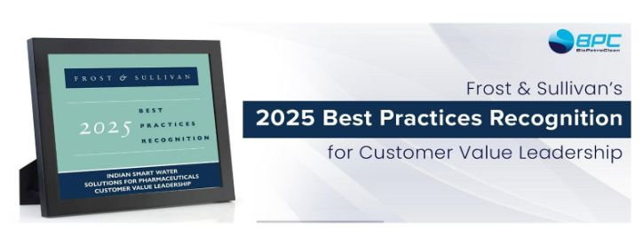 Bio Petro Clean receives Frost & Sullivan 2025 customer value award for pharma water systems in India
